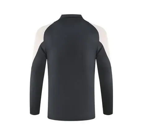 2024/2025 Real Madrid Royal Dark Gray Half-Pull Training Suit Football Shirt  Set — view 4