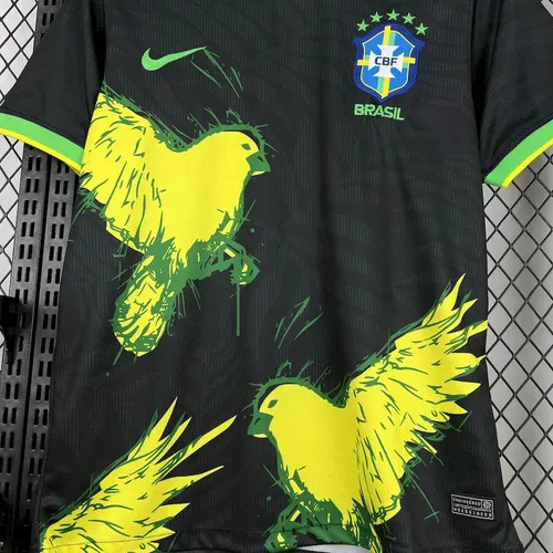 2025 Brasilien Sonderedition Schwarz Fußballtrikot AAA Fan-Qualität — view 3
