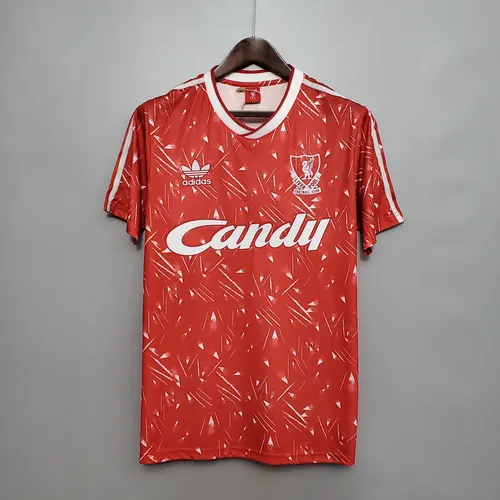Retro 1989/1991 Liverpool Camisa de Futebol Principal   — view 1