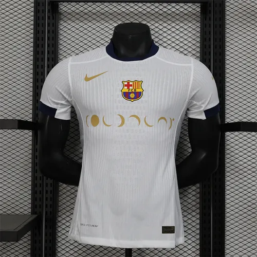 2024/2025 Spieler Version Barcelona Weißes Coldplay Trikot  — view 1