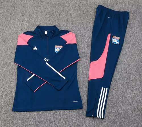 2023/2024 Lyonnais Half-Pull Training Suit Royal blue Football Shirt Set — view 7
