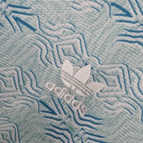 2022/2023 Real Madrid Training Wear Light Blue Pattern Football Shirt — view 4