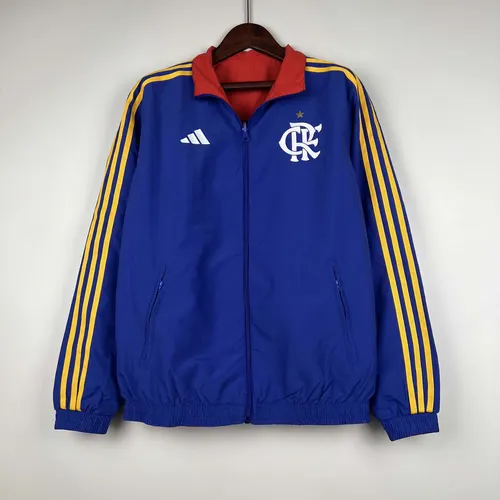 2023-2024 Flamengo Lässig Wende-Windbreaker (Blau-Rot) Fußballtrikot AAA fan-gradät — view 2
