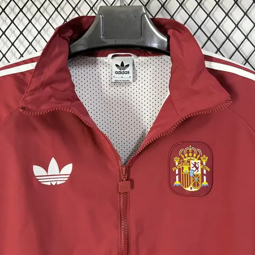 2026 Spain National Team Windbreaker Crimson Football Jersey  — view 3