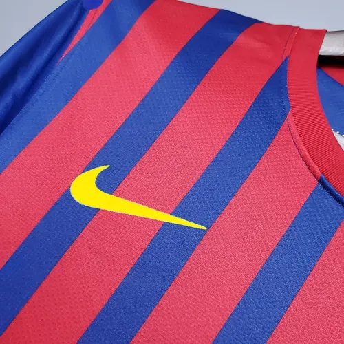 Camisa de Futebol Retro Barcelona Casa 2011/2012  — view 7