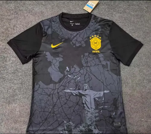 2024 Brazil Special Edition Jesus Black Football Shirt  — view 6