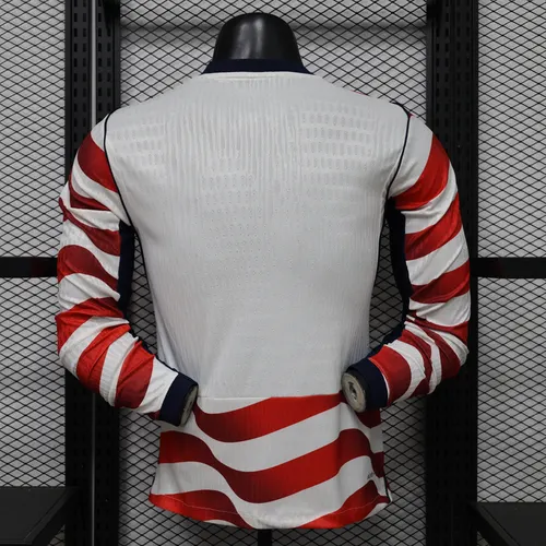 Maillot de football domicile États-Unis manches longues 2026 Version Joueur AAA qualité fan — view 2