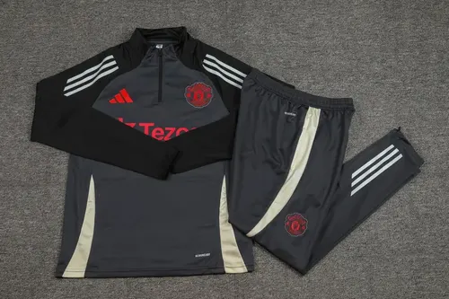 Chándal de Entrenamiento de Media Cremallera 2024/2025 del Manchester United en Gris Oscuro  — view 7