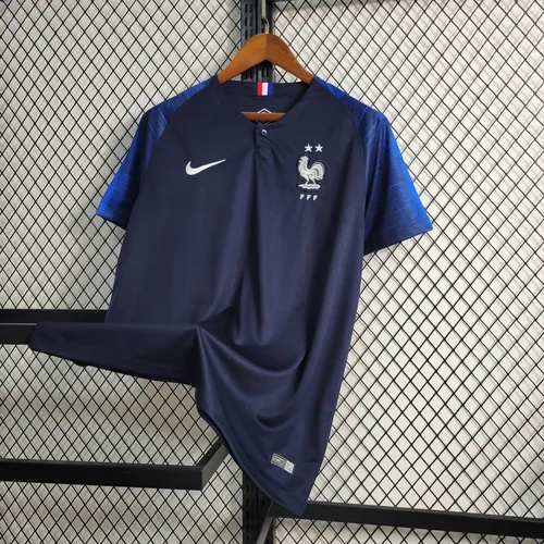 2018 Retro Frankreich Heim Fußballtrikot AAA Fan-Qualität — view 5