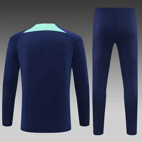 2022/2023 Internazionale Milan Half-Pull Training Suit Royal Blue Football Jersey  Set — view 2