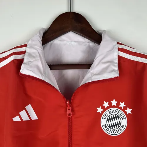 2023-2024 Bayern Munich Corta-Vento Reversível (Vermelho-Branco) Camisa de Futebol  — view 4