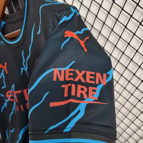 2023/2024 Manchester City Drittauswärts Fußballtrikot AAA fan-gradät — view 9