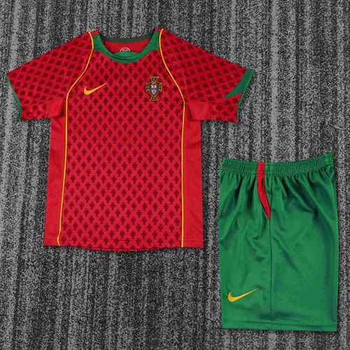 2004 Retro Portugal Home Football Shirt Kids Size