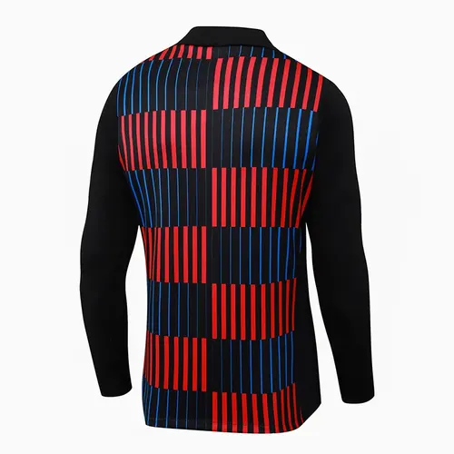 2024/2025 Barcelona Media Cremallera Chándal Rojo Azul Camiseta Set — view 4