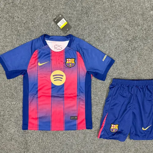 2025/2026 قميص برشلونة المنزلي 01 مقاس أطفال جودة تايلاندية — view 1