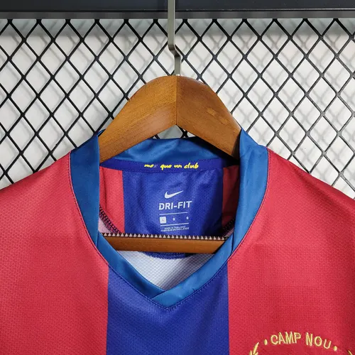 Camisa de Futebol Retro Barcelona Home 2007/2008  — view 7