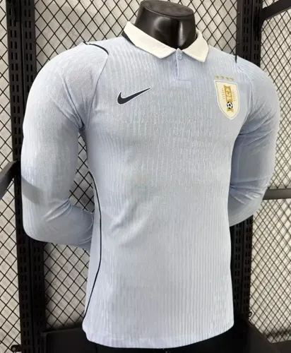 Camisa de Futebol Manga Longa Versão Jogador Uruguai Casa 2026  — view 3