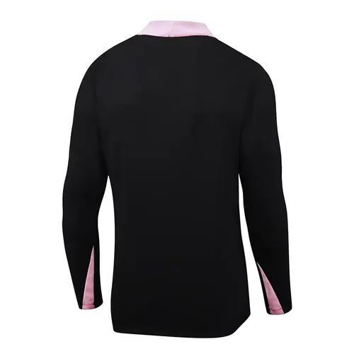 2024/2025 Psg Paris Saint-Germain Half-Pull Training Suit Black with pink Set — view 4