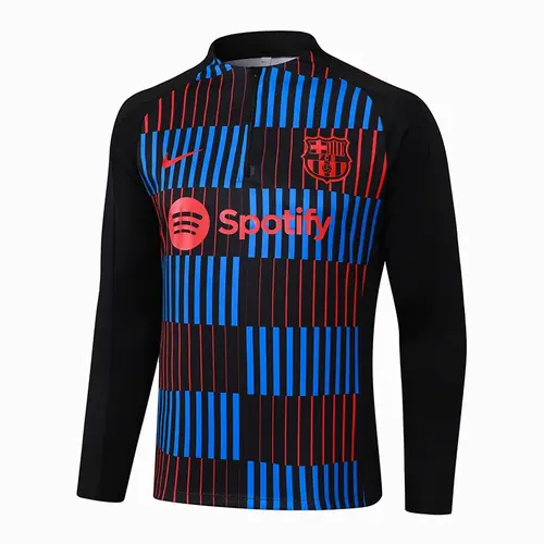 2024/2025 Barcelona Media Cremallera Chándal Rojo Azul Camiseta Set — view 3