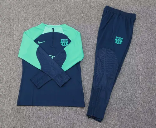 2023/2024 Barcelona Media Cremallera Chándal Azul Real Camiseta Set — view 7
