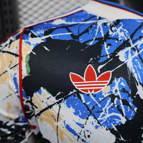 Versão Jogador 2026/2027 Manchester United x Stone Roses Camisa de Futebol Azul   — view 4