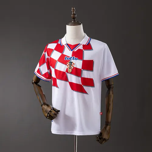 1998 Retro Kroatien Nationalmannschaft Heim-Fußballtrikot AAA Fan-Qualität