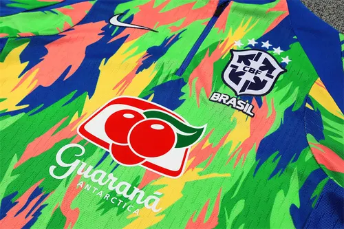 2026 Brazil Survêtement d'entraînement coloré demi-fermeture éclair maillot de foot AAA qualité fan ensemble — view 4