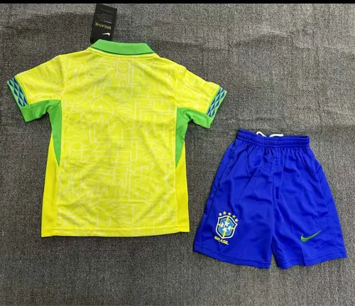 2024 Brazil Home Football Shirt  Kids Size — view 3