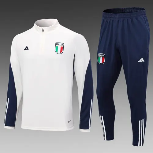 Conjunto de Camiseta de Fútbol Italia Semi-Pull Blanco Roto 2023 — view 1