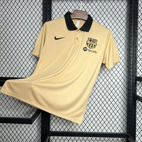 2024/2025 Barcelona Polo Khaki Football Shirt  — view 3