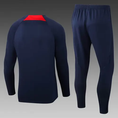 2022/2023 Psg Paris Saint-Germain Halb-Reißverschluss Trainingsanzug Königsblau Set — view 2