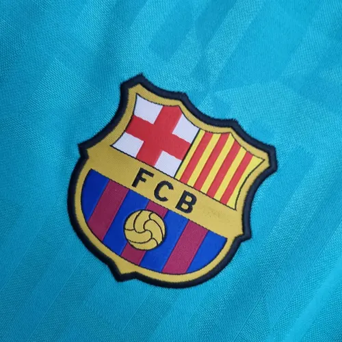 2019/2020 رجعي برشلونة ثالث خارج أرضه قميص كرة قدم جودة تايلاندية — view 7