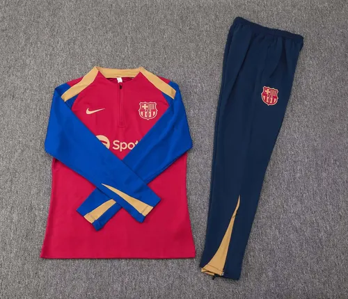 2023/2024 Barcelona Conjunto de Treino Half-Pull Vermelho-azul Jersey — view 7
