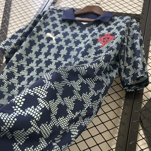 2025 Portugal Camiseta de Entrenamiento Verde AAA Grado Fan — view 4