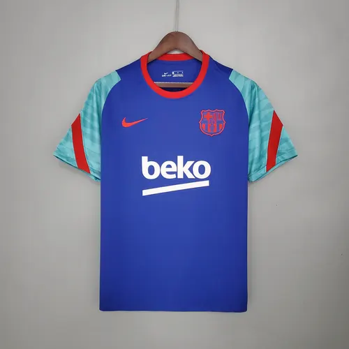 قميص تدريب برشلونة الأزرق والأخضر 2021/2022 — view 1