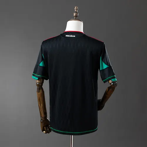 2010 Retro Mexico Away Black Football Shirt  — view 2