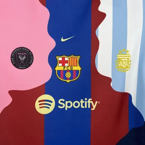 2025/2026 Camisa de Futebol Comemorativa Messi Barcelona  Tamanho Infantil — view 4