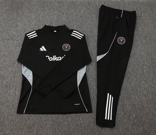 2025/2026 Inter Miami Half-Pull Training Suit Black Football Shirt  Set — view 7