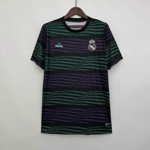 Camisa de Treino do Real Madrid 2023/2024 Listras Verdes e Roxas — view 1