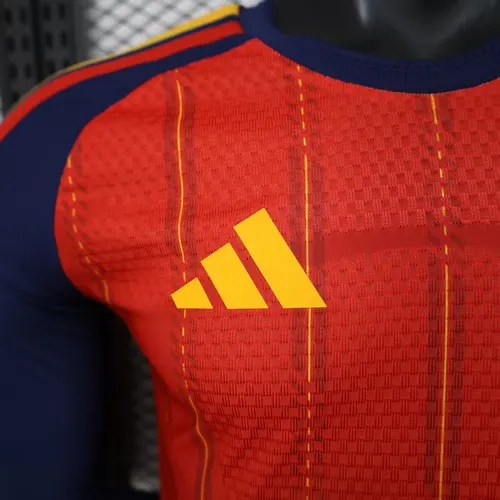 2026 Player Version Spanien Nationalmannschaft Heim Langarm-Fußballtrikot AAA Fan-Qualität — view 4