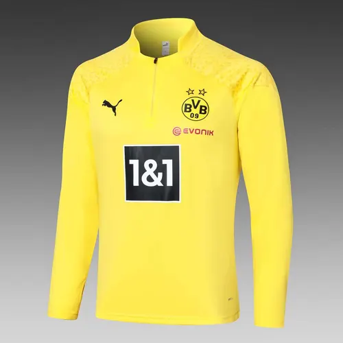 Conjunto de entrenamiento de media cremallera amarillo del Dortmund 2023/2024  — view 4