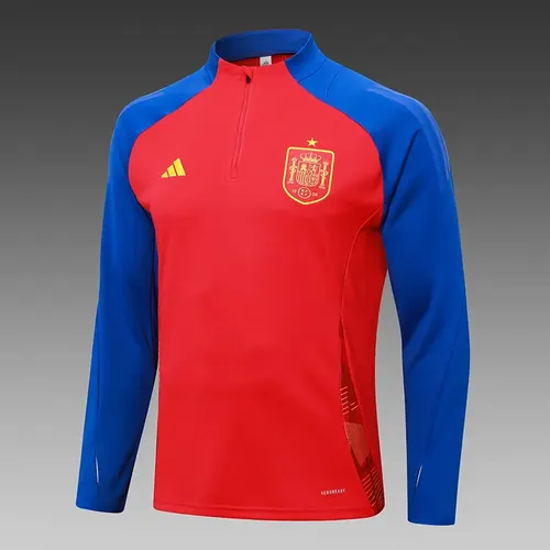 2024-2025 Conjunto de Entrenamiento Semi-Cuello España Rojo Camiseta de Fútbol — view 3