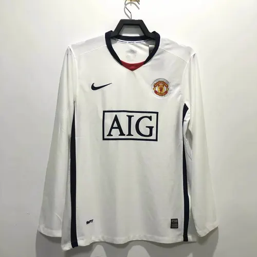 Camiseta de Fútbol Retro Manga Larga 2008/2009 Visitante Manchester United  — view 1