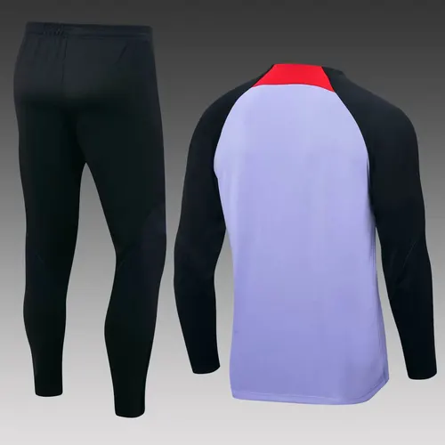 2022/2023 Liverpool Half-Pull Training Suit Purple Jersey  Set — view 2