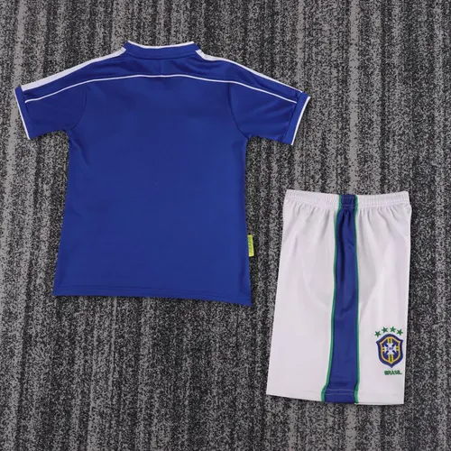 1998 Retro Brasilien Auswärts Fußballtrikot  Kindergröße — view 2