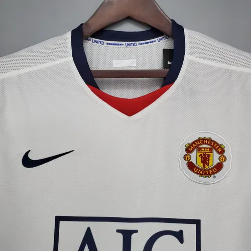 قميص كرة قدم مانشستر يونايتد الخارجي رجعي 2008/2009 جودة تايلاندية — view 3
