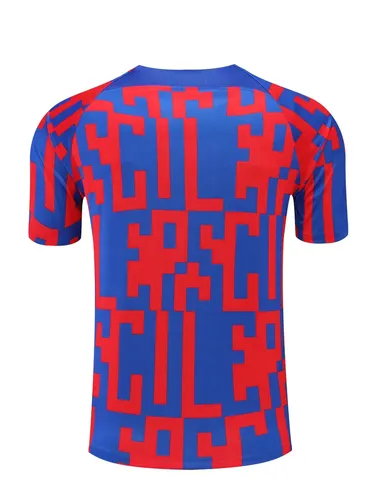 2022/2023 Barcelona Jersey Roupa de Treino Vermelho E Azul Textura — view 2