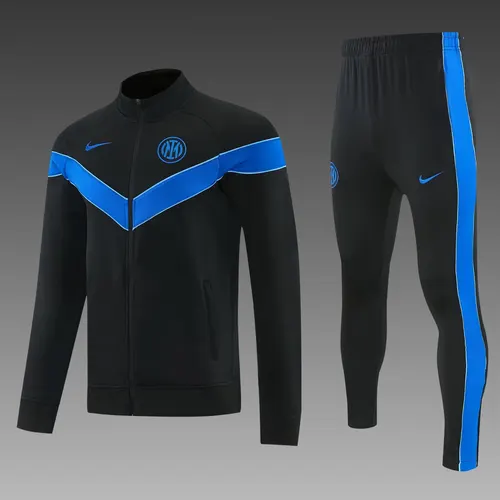 2026/2027 Inter Mailand Full Zip Trainingsanzug Schwarz Fußballtrikot  