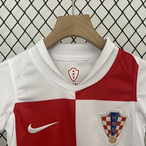 2024 Croatia National Team Home Football Shirt  Kids Size — view 9
