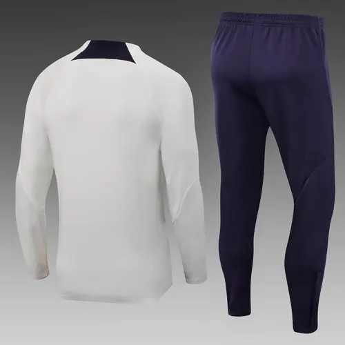 2023/2024 Psg Paris Saint-Germain Half-Pull Training Suit Off White Set — view 2